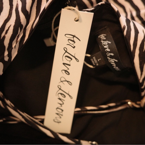 For Love and Lemons Zebra Print Draped Mini Dress - Picture 6 of 6